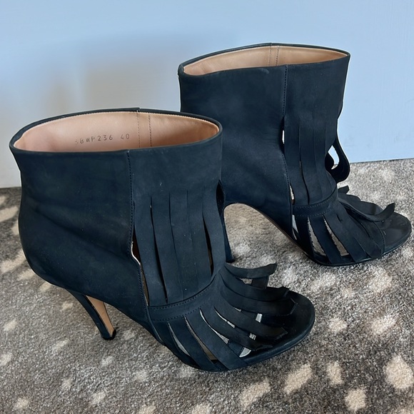 Maison Martin Margiela black fringe boots booties sz 40 - Picture 5 of 10